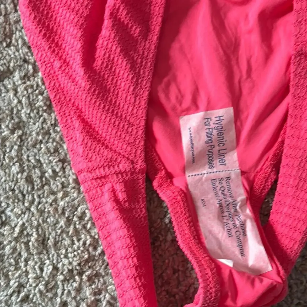 NWT Becca Pink Textured Bikini Bottom Sz Large - Picture 5 of 7